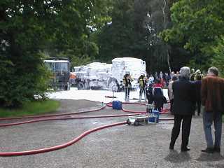 Schuimtapijt na de demo