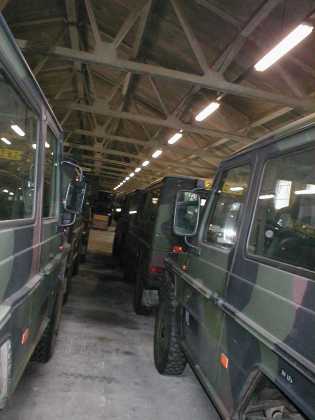 Blik in de voertuig-opslag (MB)