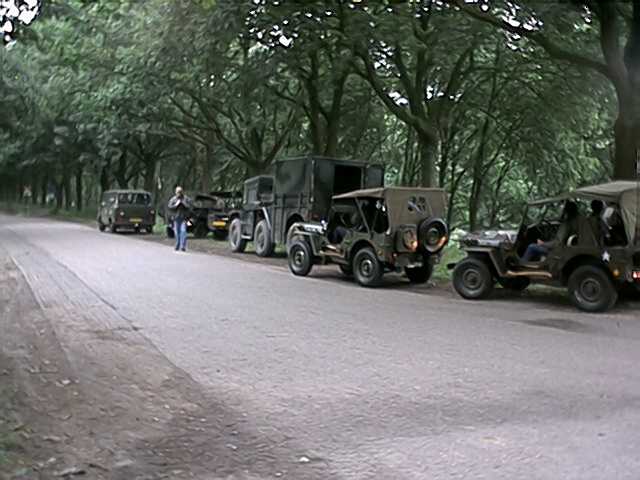 Drukte bij een van de posten onderweg